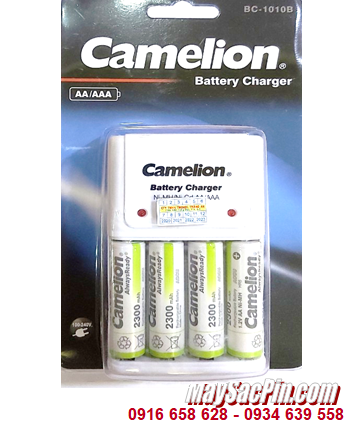 Camelion BC-1010B _Bộ sạc pin BC1010B Kèm 4 pin sạc Camelion NH-AA2300ARBP2 (AA2300mAh 1.2v)